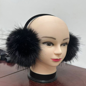 Náušníky z líščej kožušiny, teplé, zimné vonkajšie použitie, unisex