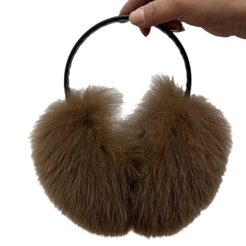 Náušníky z líščej kožušiny, teplé, zimné vonkajšie použitie, unisex