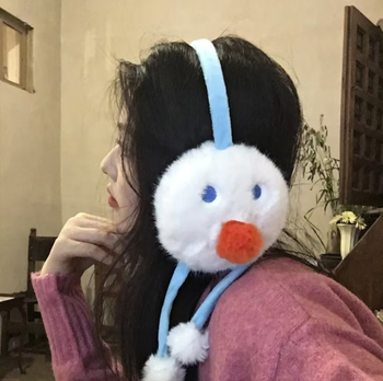 Încălzitoare pentru urechi din pluș, pentru femei adulte, iarnă, model drăguț de desene animate