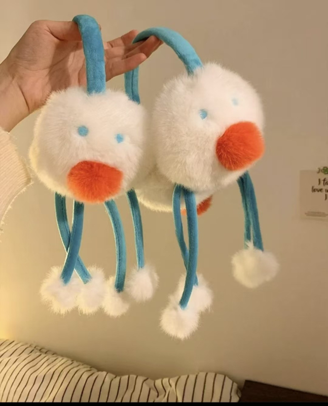 Încălzitoare pentru urechi din pluș, pentru femei adulte, iarnă, model drăguț de desene animate