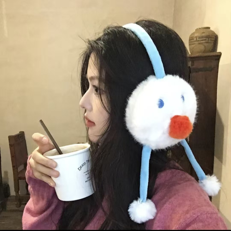 Încălzitoare pentru urechi din pluș, pentru femei adulte, iarnă, model drăguț de desene animate