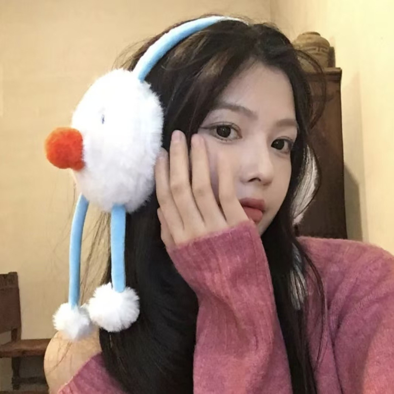 Încălzitoare pentru urechi din pluș, pentru femei adulte, iarnă, model drăguț de desene animate