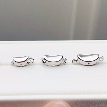 S925 sterling srebro ingot kopča s bisernim zatvaračem – jednostavan DIY komad nakita za ogrlicu
