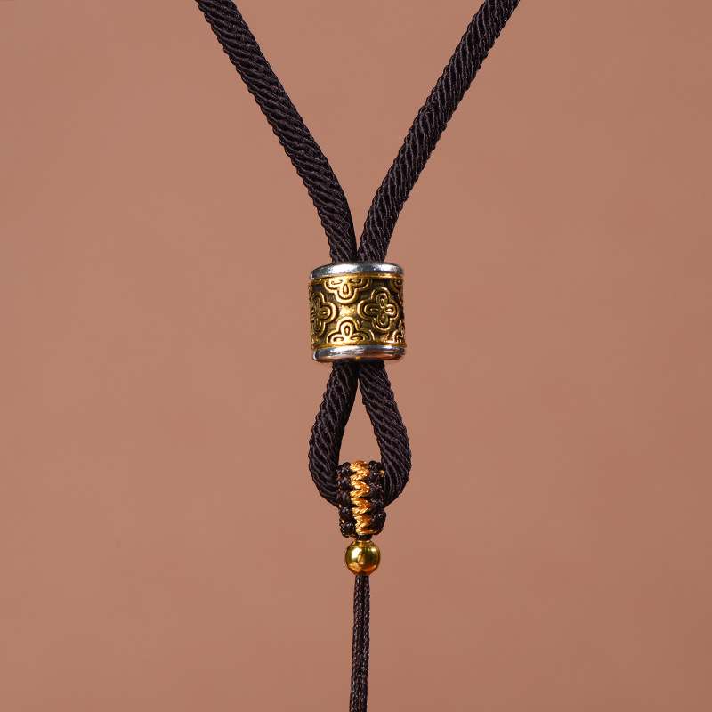 Unisex ogrlica od legure, ručno pletena, U-oblika privjesak, obični lanac, opseg 61–70 cm