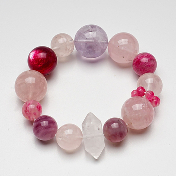 Kvarc kristály karkötő, rézötvözet, kínai stílus, 2025 tavasz