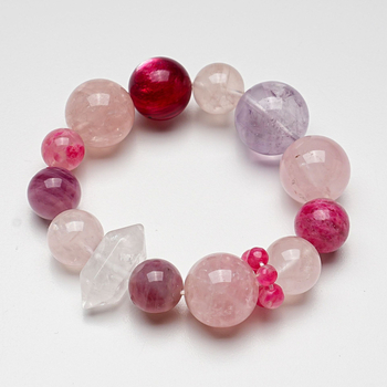 Kvarc kristály karkötő, rézötvözet, kínai stílus, 2025 tavasz