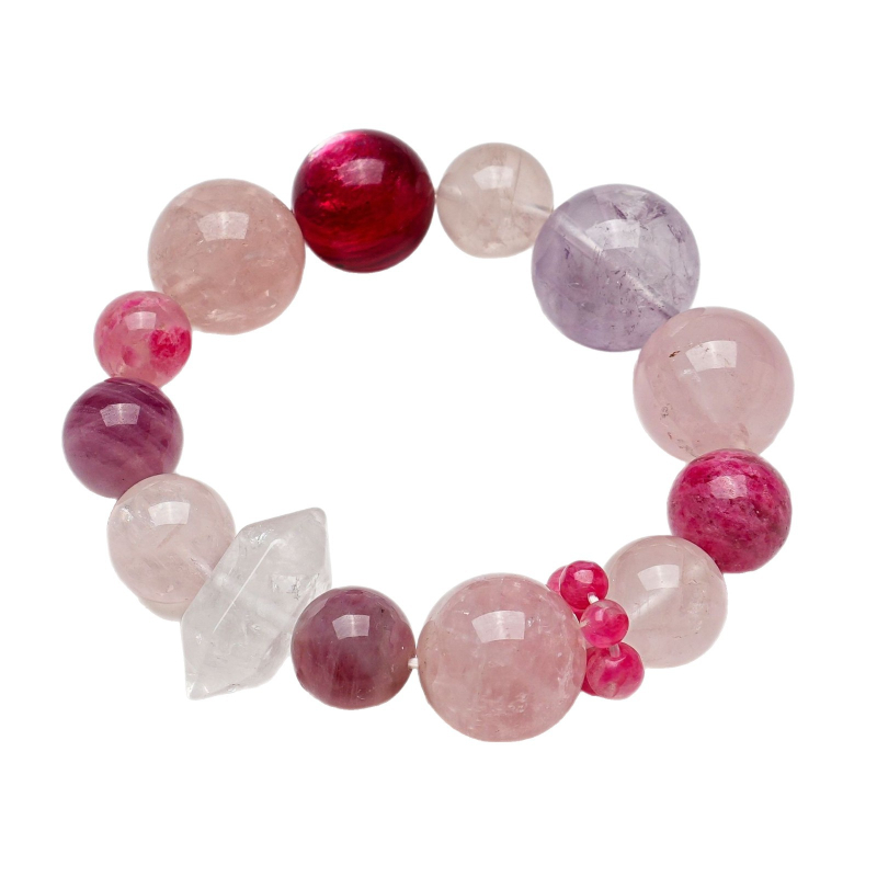 Kvarc kristály karkötő, rézötvözet, kínai stílus, 2025 tavasz