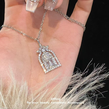 Colier din cupru cu pandant din cupru, formă geometrică, lanț în formă de O, placat electroforetic, unisex, lux ușor