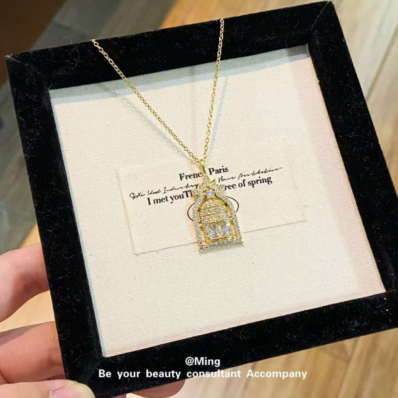 Colier din cupru cu pandant din cupru, formă geometrică, lanț în formă de O, placat electroforetic, unisex, lux ușor