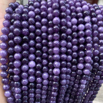 Prirodni kamen – ljubičaste okrugle perle promjera 8 mm za DIY nakit – labave perle