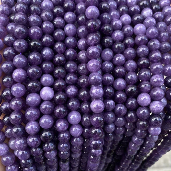 Prirodni kamen – ljubičaste okrugle perle promjera 8 mm za DIY nakit – labave perle