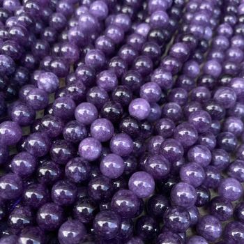 Prirodni kamen – ljubičaste okrugle perle promjera 8 mm za DIY nakit – labave perle