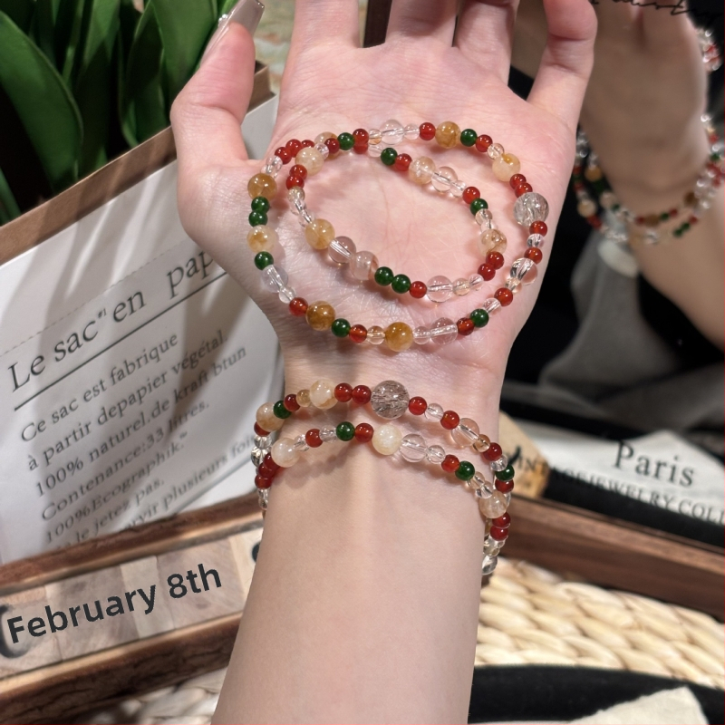 Duobao dviejų ratų krištolo apyrankė moterims, be šoninių akmenų