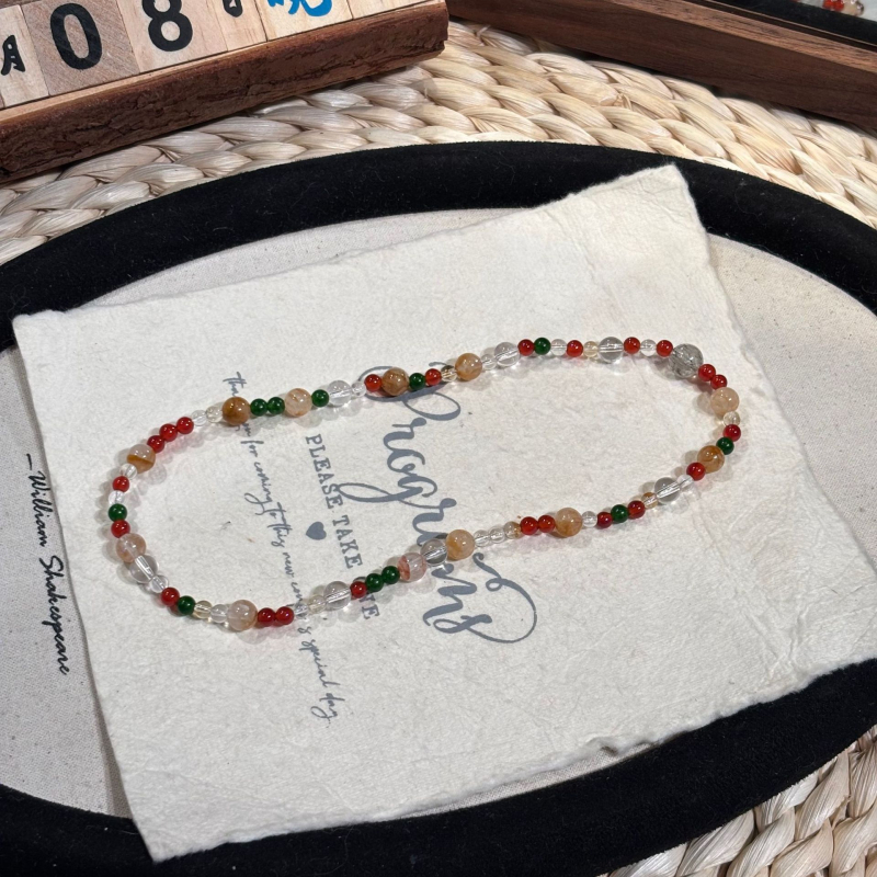 Duobao βραχιόλι με κρύσταλλο διπλού κύκλου για γυναίκες, χωρίς πλευρικούς λίθους