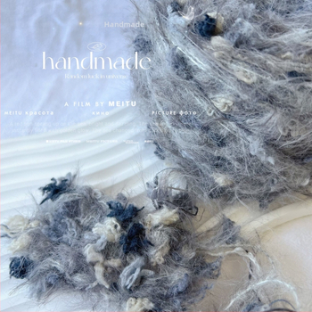 Vilnas dziju komplekts, roku sajauktais diegs, adatas un tamborējums, šalle un džemperis