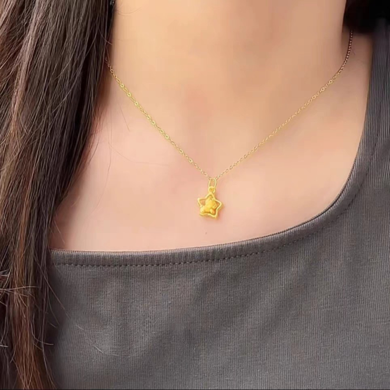 Zodiákus ló medálos nyaklánc, aranyozott ezüst, precíz kidolgozás, O-gyűrűs lánc