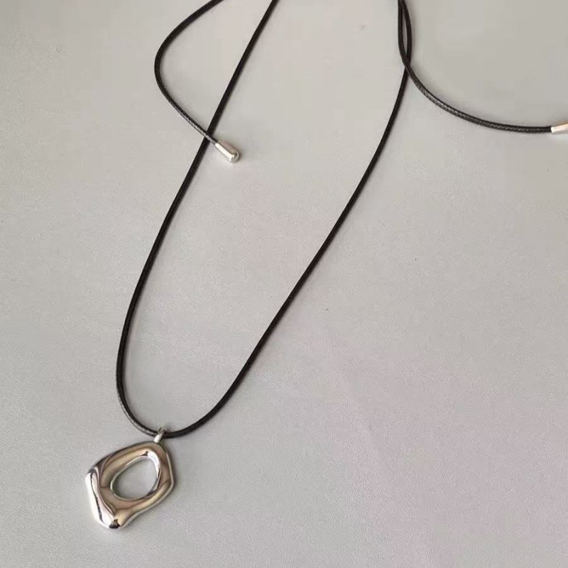 Geometrijska ogrlica od mesinga s bakrenim privjeskom, obična lančana ogrlica, 71–80 cm
