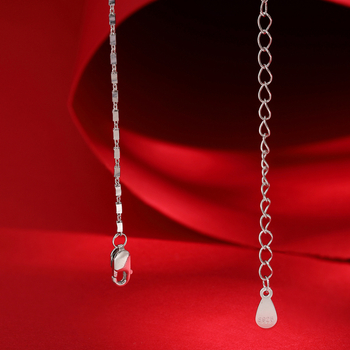 925-ös ezüst nyaklánc, geometriai dizájn, szabályos lánc, elektroplatírozás befejezés, súly 4 g