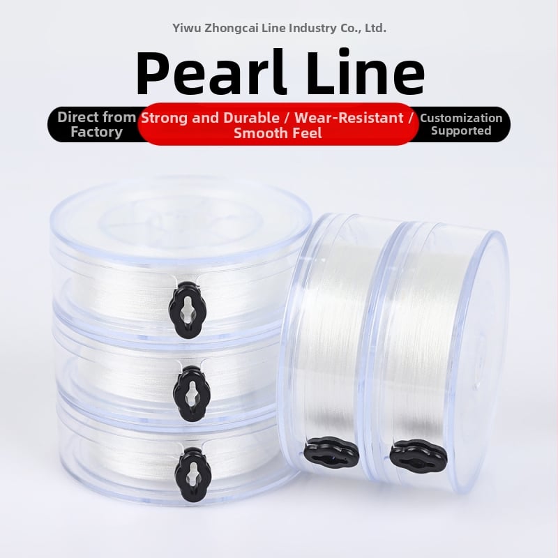 Poliesterska žica za izradu nakita, ručno pletena, prozirna kutija, linija za navlačenje perli, prirodni stil, zima 2024