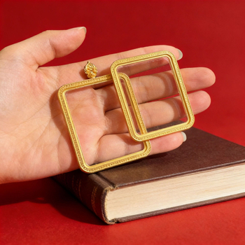 Геометрично колие от титанова стомана с прецизна изработка, екзотичен литературно-ретро стил