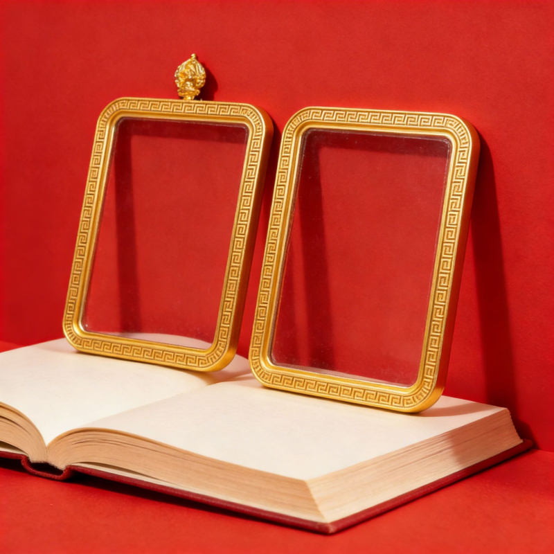 Геометрично колие от титанова стомана с прецизна изработка, екзотичен литературно-ретро стил