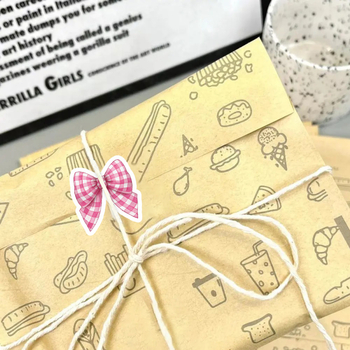 500 vnt lipdukų ritėlis su kaspinėlio dizainu, DIY dovanų dėžėms, spausdinti dekoratyviniai lipdukai pakuotei