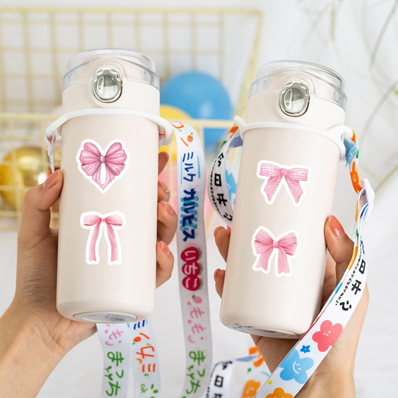 500 vnt lipdukų ritėlis su kaspinėlio dizainu, DIY dovanų dėžėms, spausdinti dekoratyviniai lipdukai pakuotei