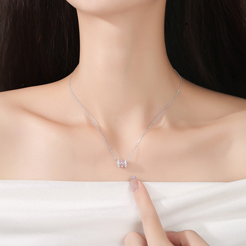 Chuyi srebrna ogrlica DXL124, križni lanac, 99% čistoće srebra, elektroplating, geometrijski stil mode