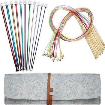 Set afgan kukičanja s perlicama, aluminij oksid, 11 komada