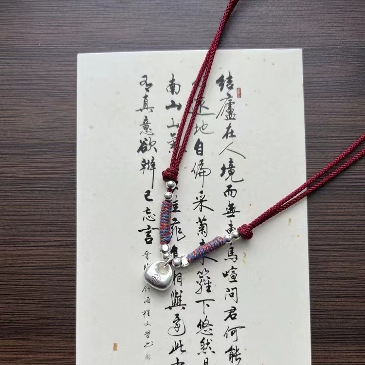 Duplo ogrlica od legure s elektroplatiranim privjeskom, obični lanac, sladak stil, težina 0.1