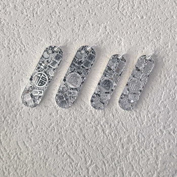 Colier din argint 999, formă geometrică, lanț CHOPARD, pandantiv din argint, stil lux ușor