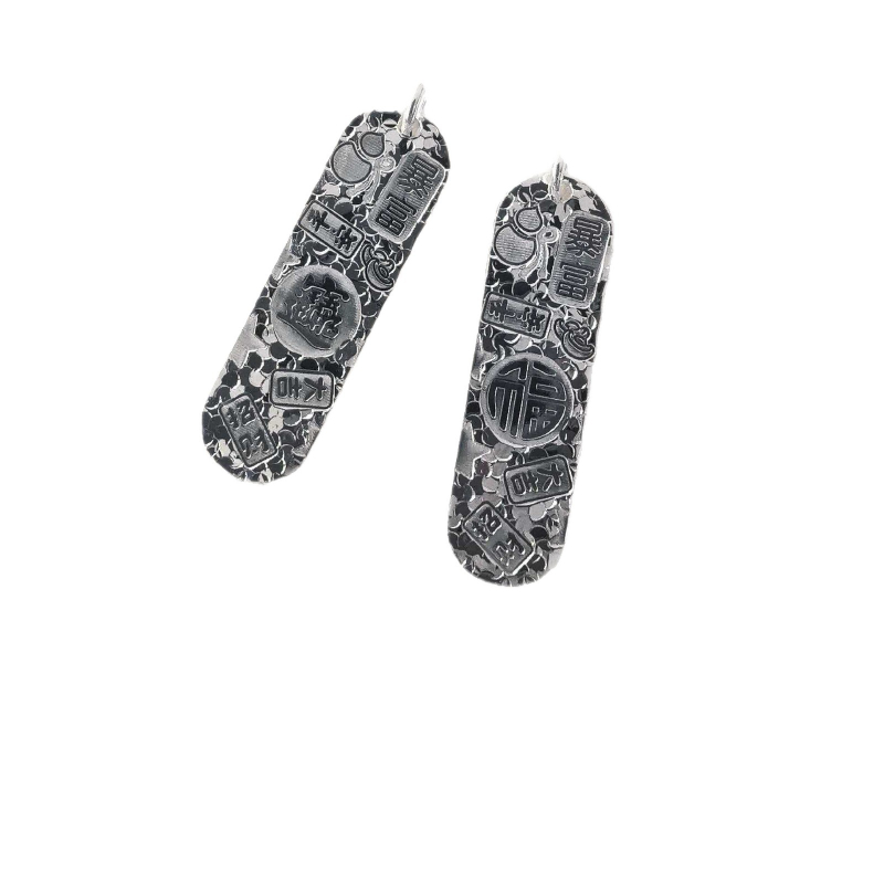 Colier din argint 999, formă geometrică, lanț CHOPARD, pandantiv din argint, stil lux ușor