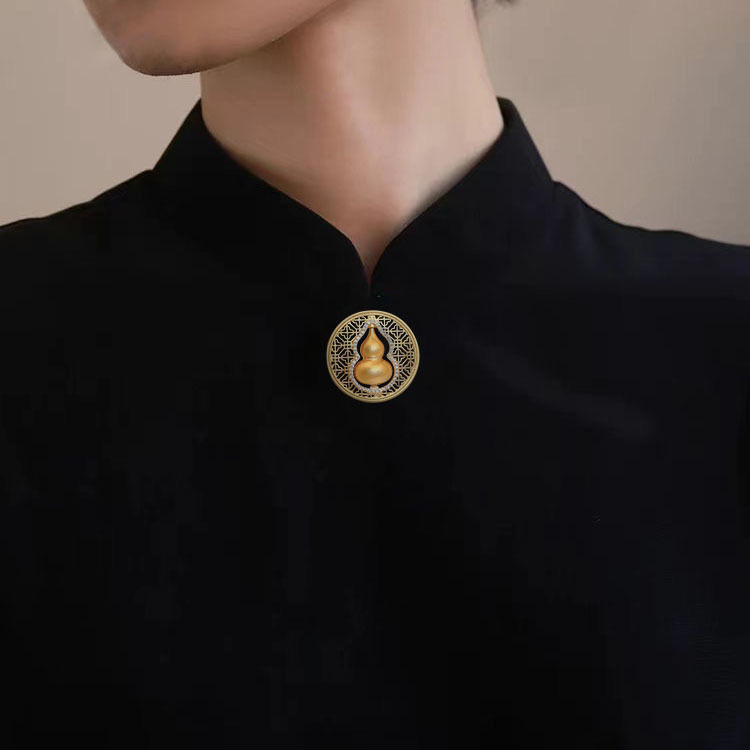 Broš s filigranskom tikvom, vintage stil, legura, elektroplatiranje, unisex, memorijalna i dekorativna