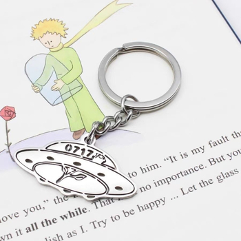 Ogrlica s privjeskom svemirskog broda od titan čelika, s perlovim lancem, duljina 51–60 cm, INS stil, osobni modni stil.