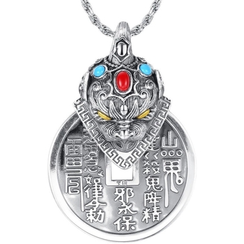 Muška ogrlica s privjeskom u obliku kapljice vode, antički stil, književno retro dizajn, šifra proizvoda C247, ljeto 2025