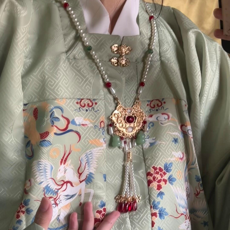 Ogrlica s privjeskom od legure, ručno izrađena, starinski retro stil, za žene