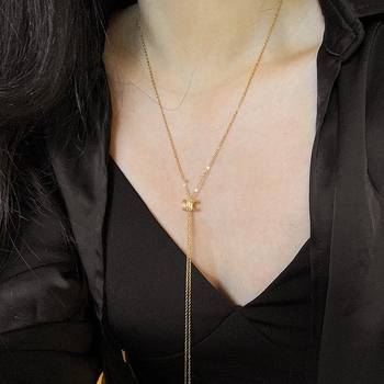 Arc De Triomphe nyaklánc – titánacél medál, elektroplatált bevonat, O- lánc, többszintes dizájn, uniszex.