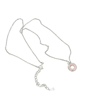 S925 ezüst nyaklánc geometriai alakú fánk medállal, kulcscsonti lánc, koreai stílus