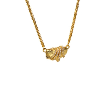 Ogrlica s oblikom srca i geometrijskim dizajnom, bakar i cirkon, elektroplatiranje, lanac u stilu Chopard, opseg 41–50 cm