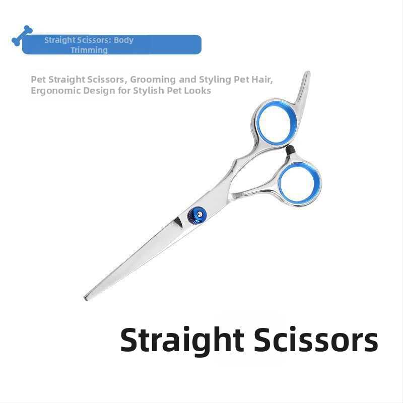 Suņu kopšanas šķēres ar izliektām asmeņiem – profesionāls matu griešanas komplekts