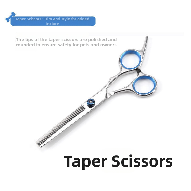 Suņu kopšanas šķēres ar izliektām asmeņiem – profesionāls matu griešanas komplekts