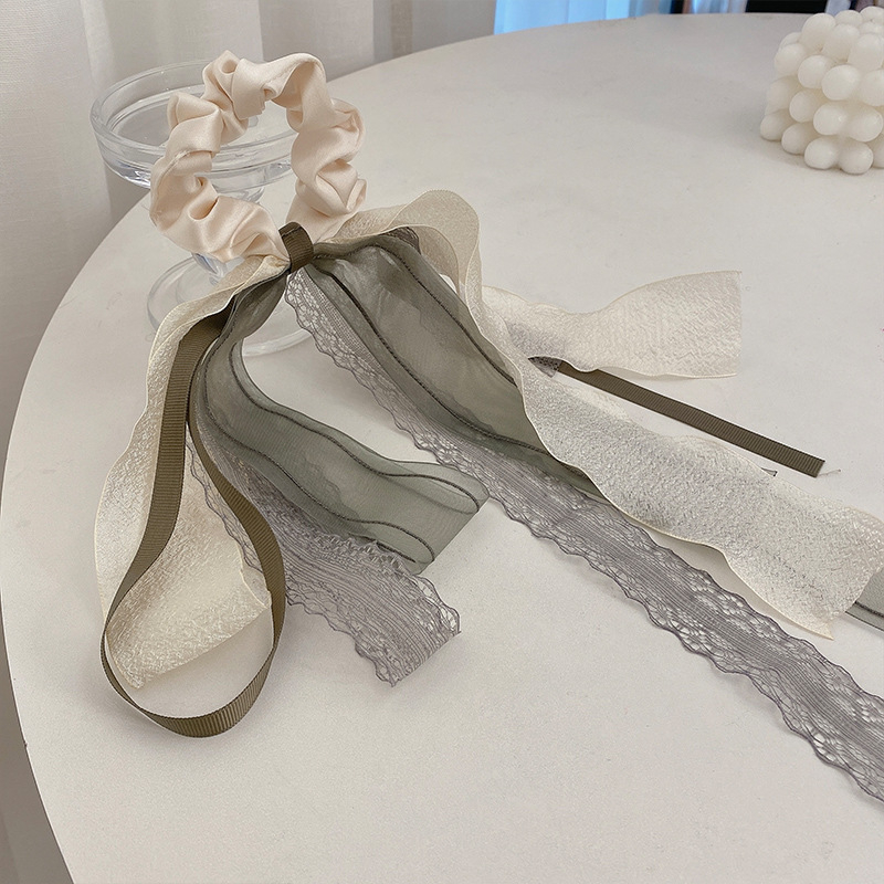 Koreai stílusú fejfedő hajpánt masnival, kézzel készített; Anyag: szövet + webbing + csipke; Stílus: friss és édes; Nyár 2024