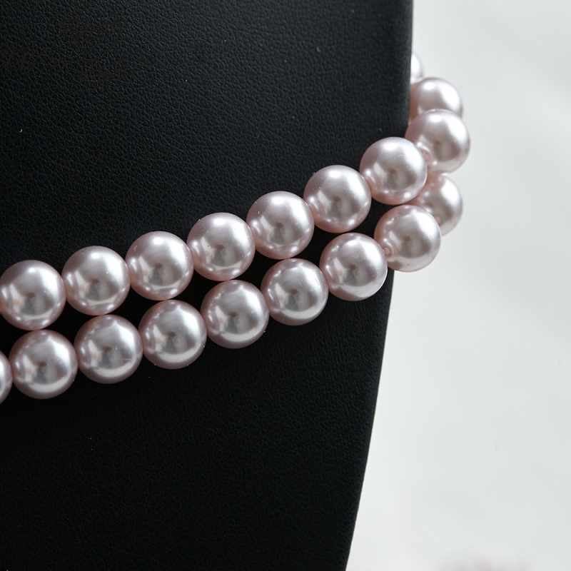 Shijia perle 3-12 mm svijetlo ružičaste okrugle perle, labave perle, poluproizvodi za DIY nakit