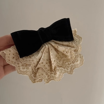 Csipkés hajcsat, kézzel készített, rugós klip, INS stílusú nőknek