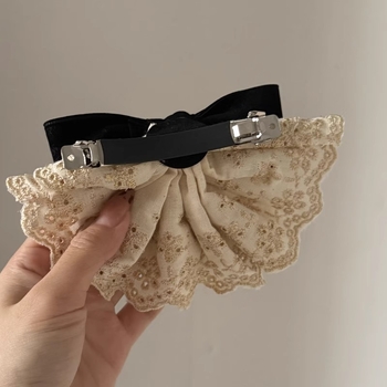 Csipkés hajcsat, kézzel készített, rugós klip, INS stílusú nőknek