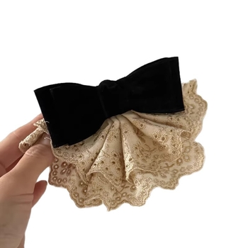 Csipkés hajcsat, kézzel készített, rugós klip, INS stílusú nőknek