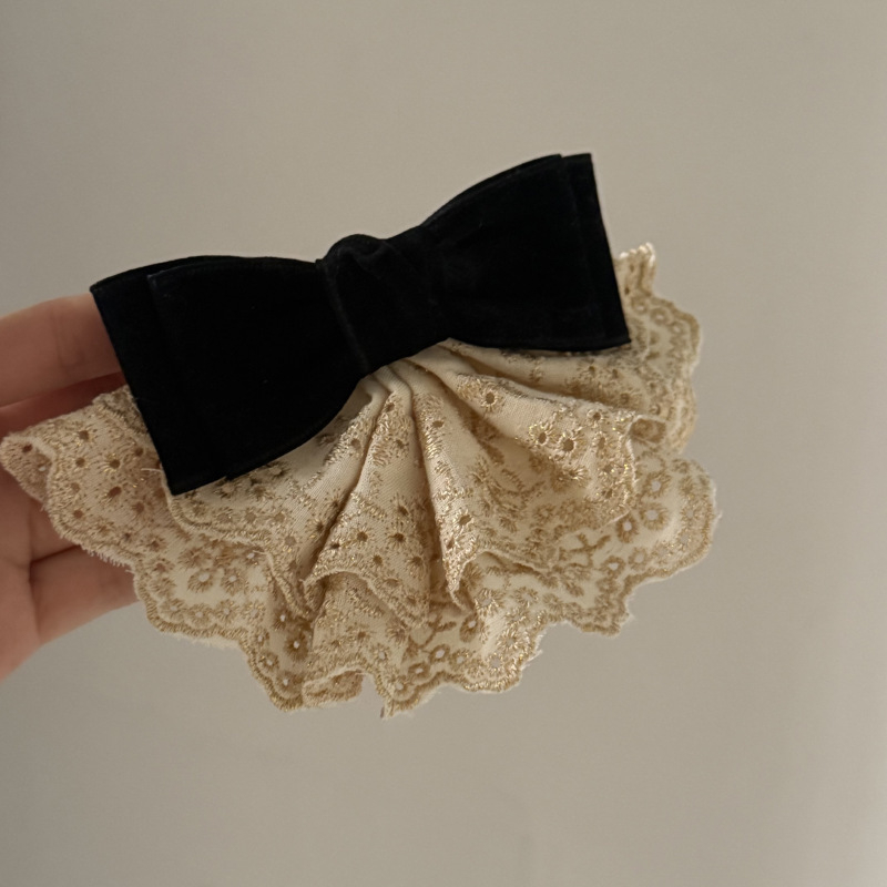 Csipkés hajcsat, kézzel készített, rugós klip, INS stílusú nőknek