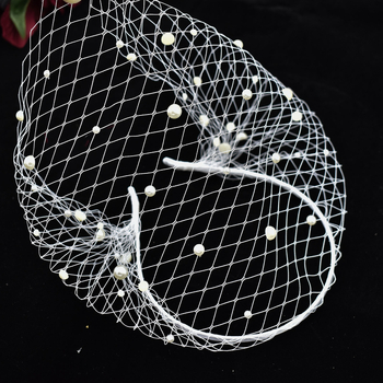 Fejdísz - kézzel készített hálózatos fejfedő kristályokkal és gyémántokkal