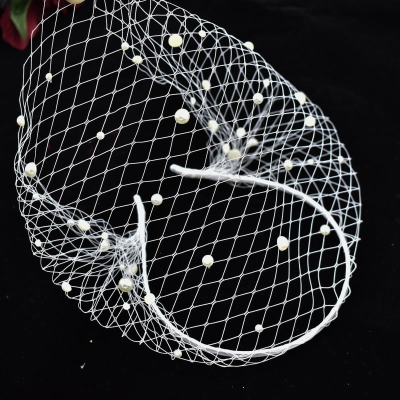 Fejdísz - kézzel készített hálózatos fejfedő kristályokkal és gyémántokkal