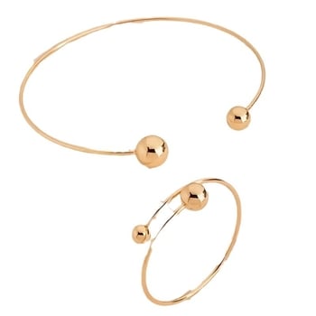 Железна огърлица-форма яка за жени със висулка от желязо | Тип: яка • Стил: модни бижута • Лято 2024